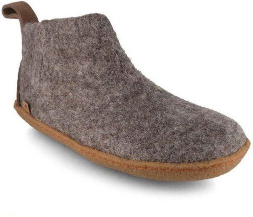 WoolFit Yeti Filzboots hohe Hausschuhe mit Naturgummisohle, handgefilzt aus 100% Wolle