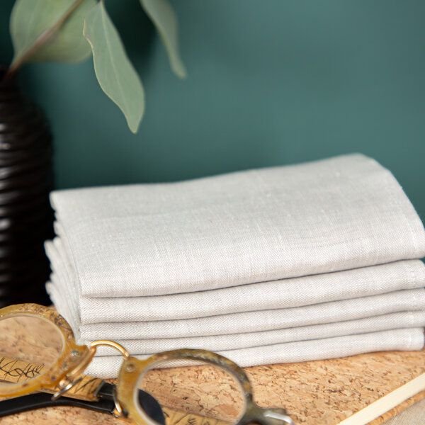 nahtur-design Brillenputztuch aus Bioleinen | waschbar | 25x25 cm