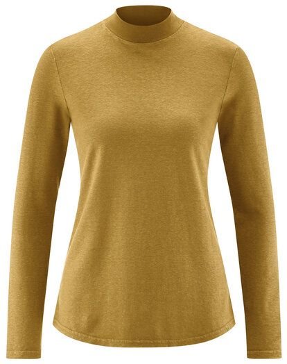 HempAge Damen Langarm-Shirt mit Stehkragen Hanf/Bio-Baumwolle