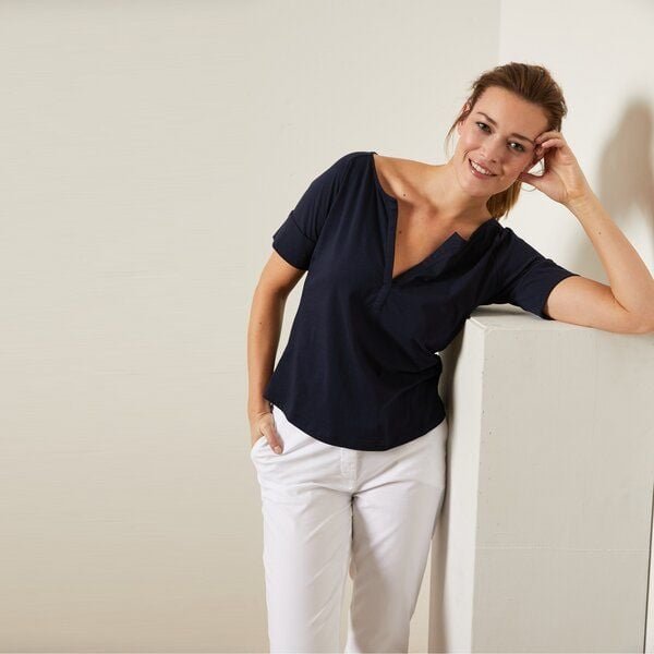 LANIUS Halbarmshirt aus Bio-Baumwolle GOTS