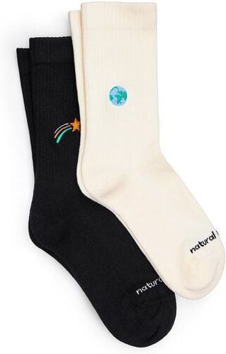 Thumbnail - Natural Vibes Tennissocken Universe | World Socken | Shooting Star Socken | BIO GOTS-zertifiziert | Bunte Socken | Herre...