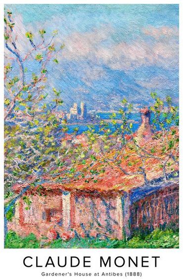 Photocircle Poster / Leinwandbild - Claude Monet: Gärtnerhaus in Antibes - Ausstellungsposter