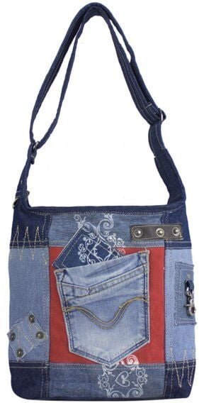 Sunsa Damen Hobo Tasche Jeans Umhängetasche Nachhaltiger Damentasche