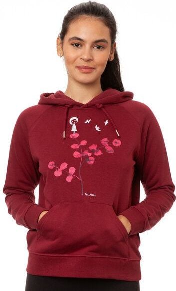 FellHerz Damen Hoodie Eukalyptusmädchen burgundy, Bio Fair und Vegan