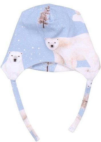 Walkiddy Umweltfreundliche Polar Bear Family Mütze - Blau, Nachhaltige & Allergikerfreundliche Mode – GOTS zertifiziert