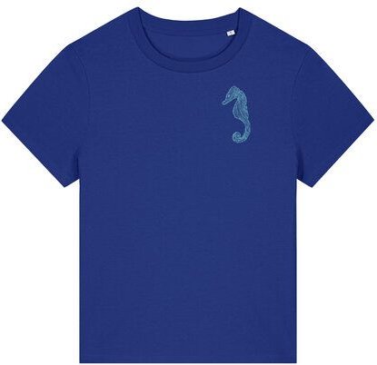 ilovemixtapes Nachhaltiges Damen T-Shirt mit Seepferdchen-Motiv – zeitlos, bequem & fair produziert