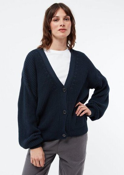 Givn Berlin Strickcardigan GBDESIREE oversize aus Bio-Baumwolle mit Perlmuster-Strick