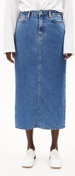 ARMEDANGELS KAALYKE DENIM MIDI SKIRT - Damen Jeansrock aus recycelter Baumwolle