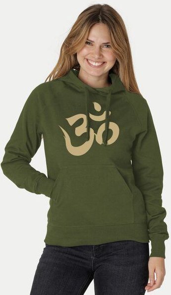 Peaces.bio - handbedruckte Biomode Bio-Damen-Kapuzensweater Om