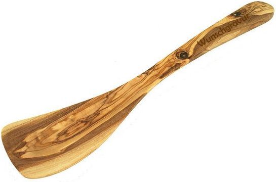 Olivenholz erleben Pfannenwender ohne Löcher aus Olivenholz im 2er SET