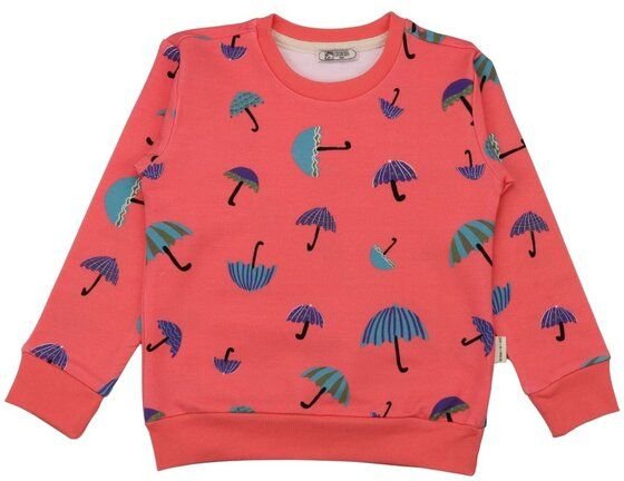 Cotokids Kinder Sweatshirt GOTS zertifiziert, Bio-Baumwolle, gestreift, „Flying Umbrella“, weich, bequemer Schnitt – Wal...