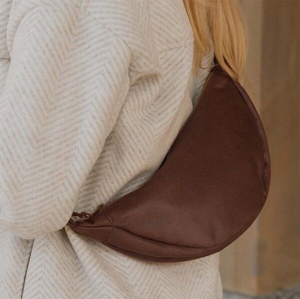 BOWLEANIES TASCHEN Moon Bag aus Lederfaserstoff