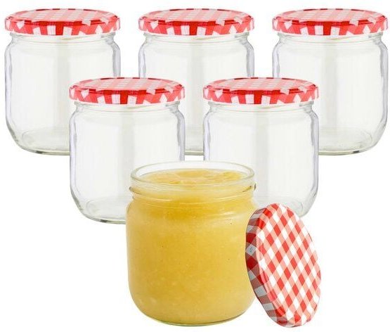 mikken Einmachgläser 425 ml Deckel Marmeladengläser Einkochgläser Vorratsgläser