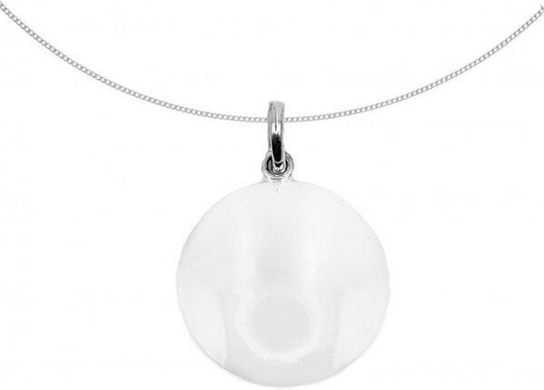 pakilia Kettenanhänger "Redondo liso bombeado" inkl. Silberkette 45 cm