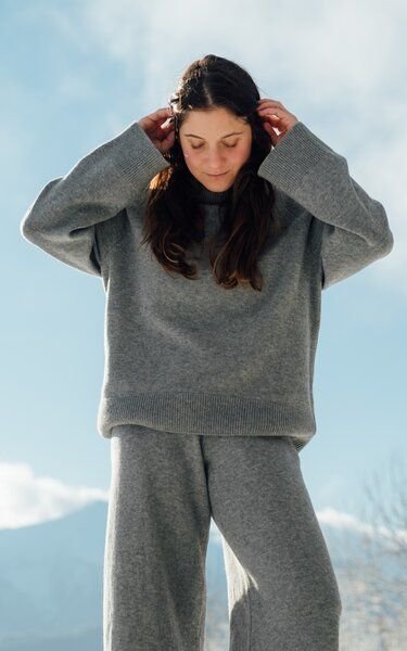 Kopyto BARIBAL - Damen Oversize Boxy Stickpullover aus Merino-wolle RWS- zertifiziert