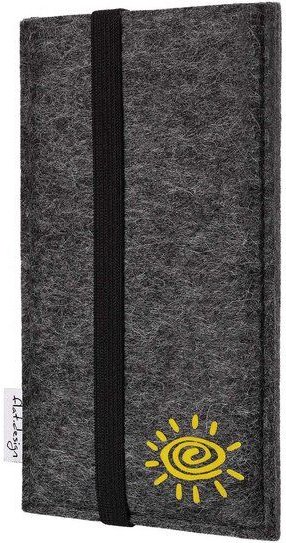 flat.design Handyhülle COIMBRA mit Sonne für Samsung Galaxy A-Serie - VEGAN - Filz Schutz Tasche