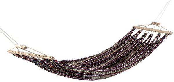 Chico Einzelhängematte mit Holzspreizstab aus Baumwolle