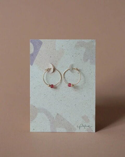 pikfine Glasperlen Creole "Nila" // silber oder vergoldet