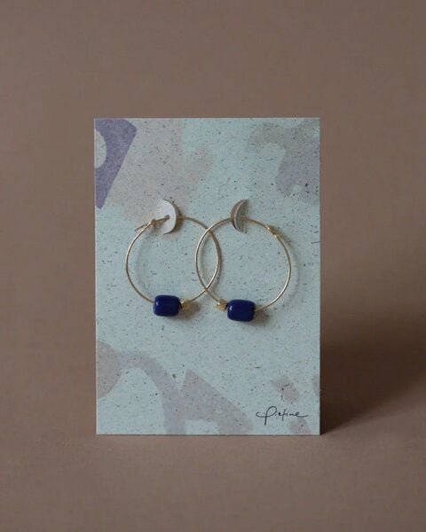 pikfine Glasperlen Creole "Hedda" // silber oder vergoldet