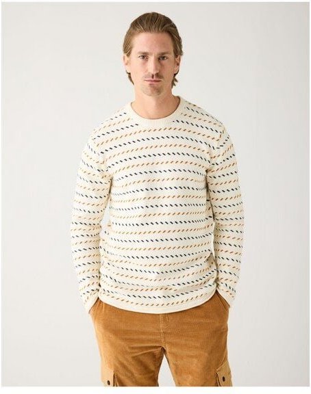 Thumbnail - KnowledgeCotton Apparel Jacquard Pullover aus Bio-Baumwolle RWS/Vegan