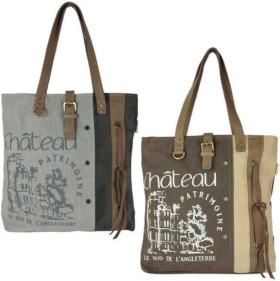 Sunsa Vintage Tasche Canvas Schultertasche große Shopper Damen Handtasche Einkaufstasche