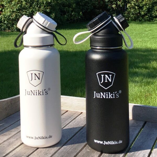 JN JuNiki's Partner-Set zum Sparpreis: Exklusive JuNiki´s Trinkflaschen XL aus Edelstahl Vakuum-isoliert 1L/32oz – limit...