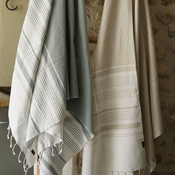 Karawan authentic Hamamtuch Bio-Baumwolle Sand