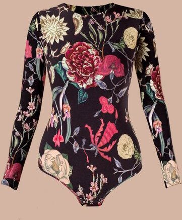 Thumbnail - Atelier SNOW Langärmliger Body aus Bio-Baumwolle mit Muster