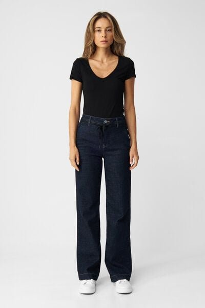 Thumbnail - Damen Jeans DEW Flared High Waist French Pocket DAWN Bio-Baumwolle