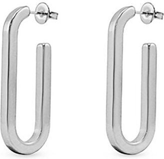 Große ovale Ohrringe, Ohrstecker - eckig, schlicht und schön in ca. 39 x 15mm von Elektropulli