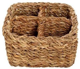 Originalhome Natürlicher Besteckkorb aus Seegras, handgefertigt