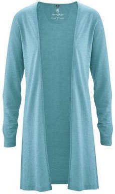 Thumbnail - HempAge Lange Jersey Damenjacke Hanf/Biobaumwolle