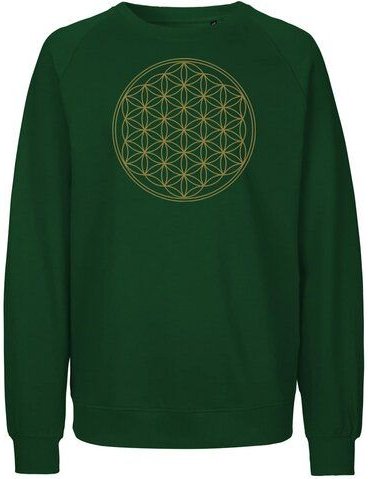 Peaces.bio - handbedruckte Biomode Bio Herren Sweatshirt Die Blume des Lebens