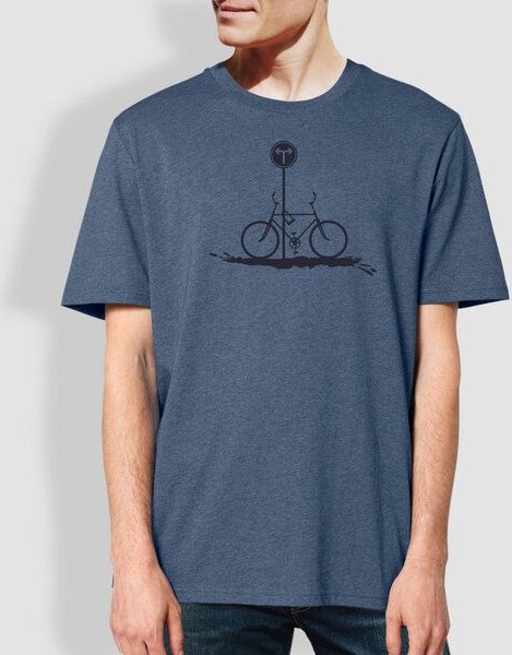 little kiwi Männer T-Shirt, "NoWay", Dark Heather Blue