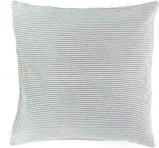 GLOBO Fair Trade Kissenbezug aus Recycling-Jeansstoff, gestreift