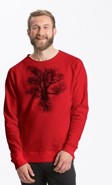 Peaces.bio - handbedruckte Biomode Bio Herren-Sweatshirt Chestnut