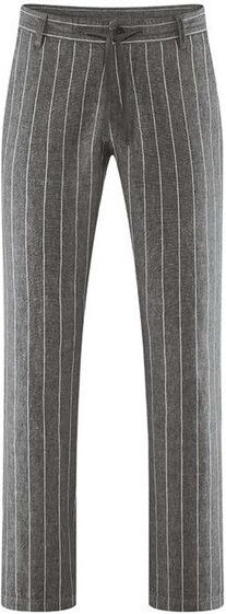 HempAge Herren Nadelstreifen Hose Hanf/Bio-Baumwolle