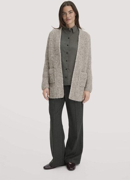 hessnatur Strick Jacke Relaxed aus Alpaka mit Bio-Baumwolle