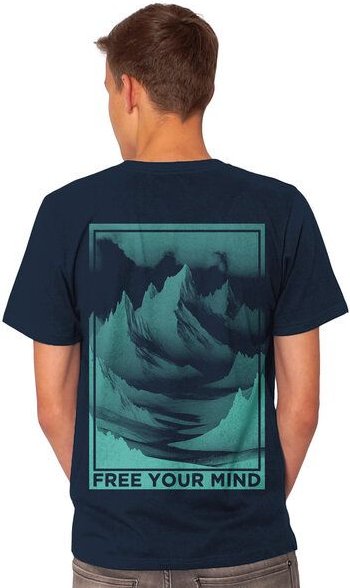 HANDGEDRUCKT "Free Your Mind" Männer T-Shirt von EarthPositive