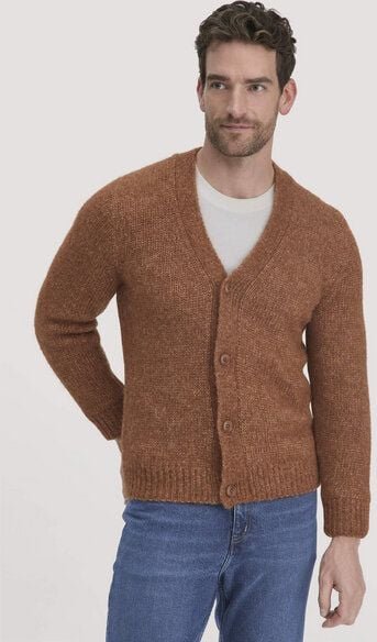 hessnatur Strick Jacke Relaxed aus Alpaka mit Bio-Baumwolle