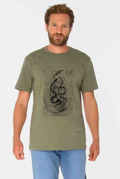ThokkThokk Herren Print T-Shirt SERPENS aus Biobaumwolle