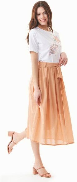 ORGANICATION Rock aus Bio-Baumwolle mit falten