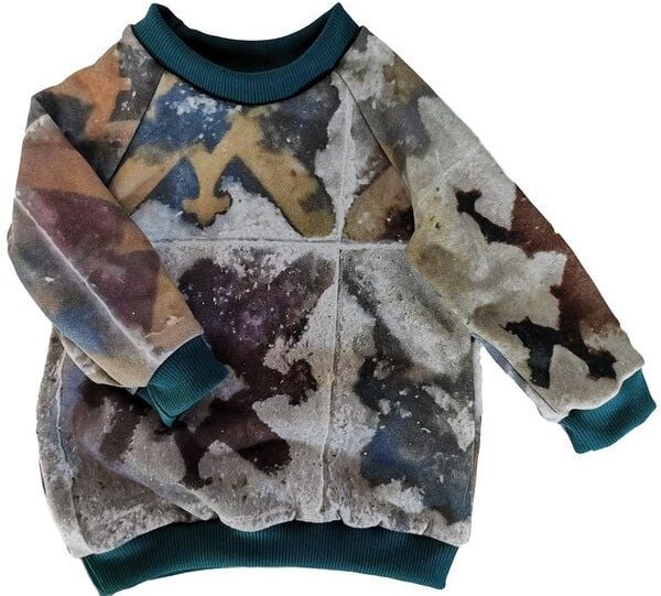 liebewicht Pullover aus Bio Sweat grau bunt für Babys und Kinder