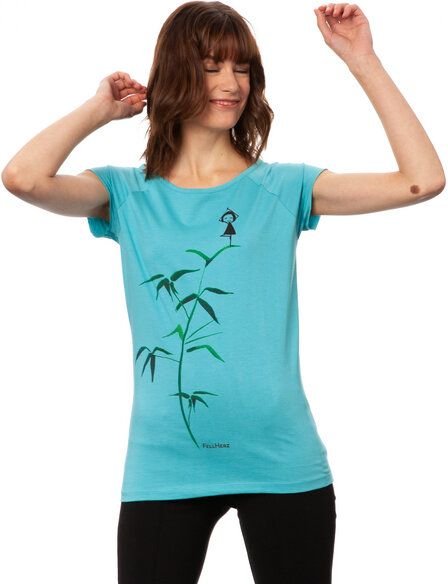 FellHerz Damen T-Shirt Yogamädchen Bio Fair
