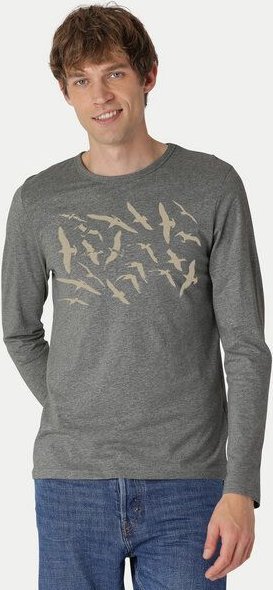 Thumbnail - Peaces.bio - handbedruckte Biomode Bio-Herren-Langarmshirt Möwen