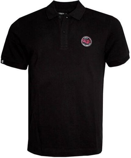 FÄDD Herren Poloshirt aus Bio-Baumwolle "Neon Shrimp Club" Schwarz