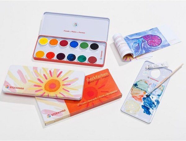 Stockmar Deckfarbenkasten, Malkasten für die Schule
