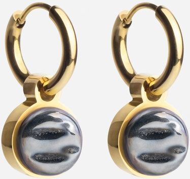 ALEXASCHA Gold Creolen mit Anhänger | Mix & Match