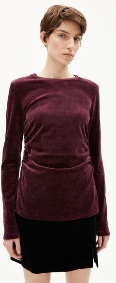 ARMEDANGELS ADAAJA LORA VELVET Damen Longsleeve aus Bio-Baumwoll Mix