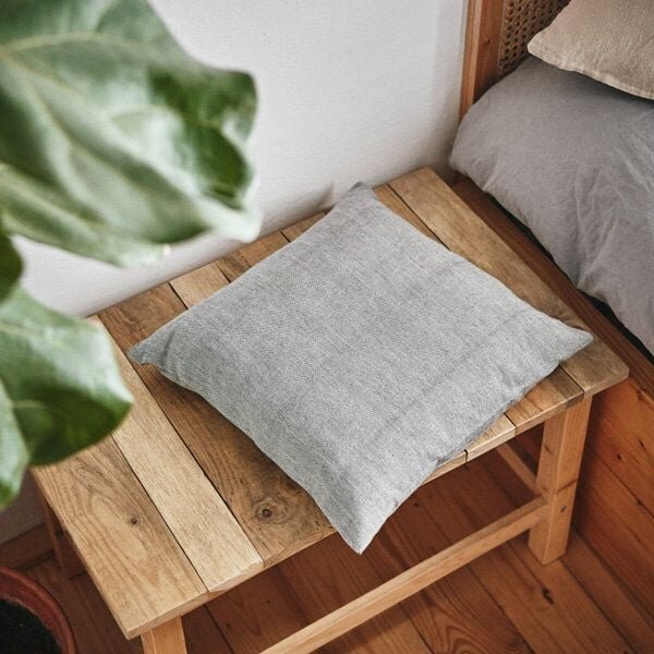 HängemattenGlück Sofakissen / Kopfkissen aus reiner Bio Baumwolle (Bezug und Füllung) 40x40cm Grautöne